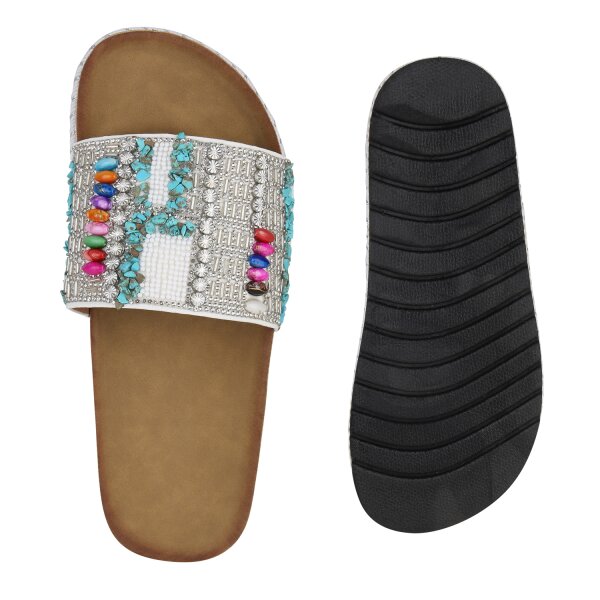 Stiefelparadies Damen Pantoletten In Weiss