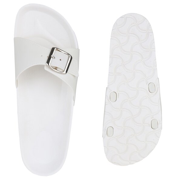 Stiefelparadies Damen Pantoletten In Weiss