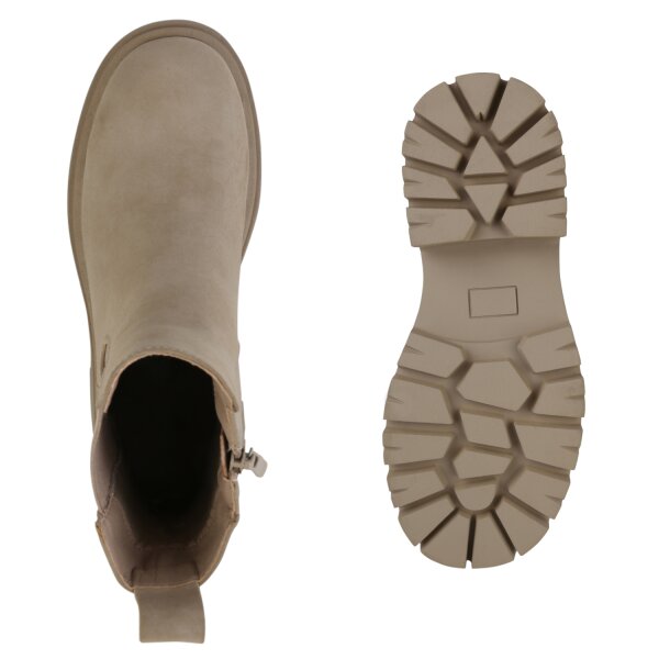 Stiefelparadies Damen Plateau Boots In Khaki