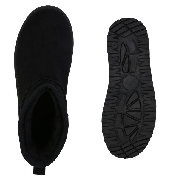 Stiefelparadies Damen Plateau Boots In Schwarz