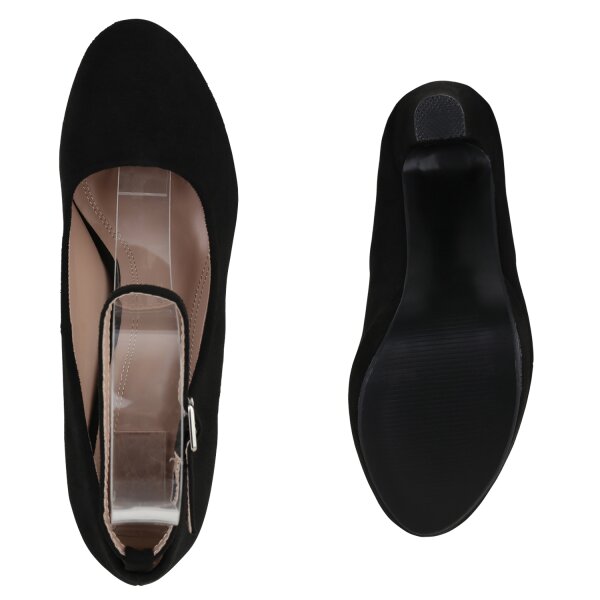 Stiefelparadies Damen Plateau Pumps In Schwarz