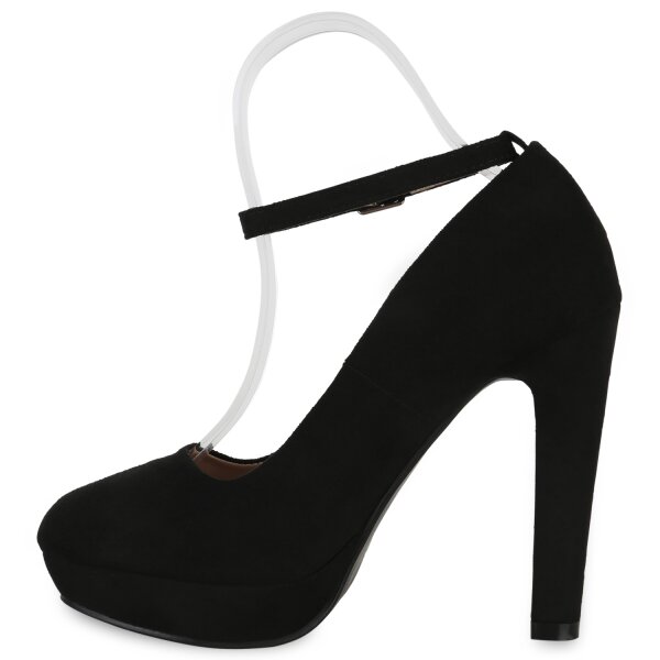 Stiefelparadies Damen Plateau Pumps in Schwarz