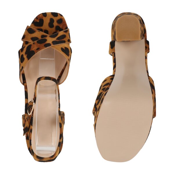 Stiefelparadies Damen Plateau Sandaletten In Rot