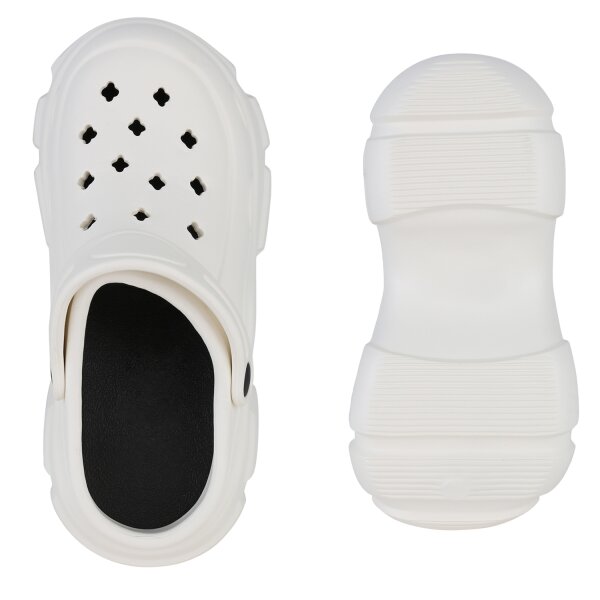 Stiefelparadies Damen Plateau Sandaletten In Weiss