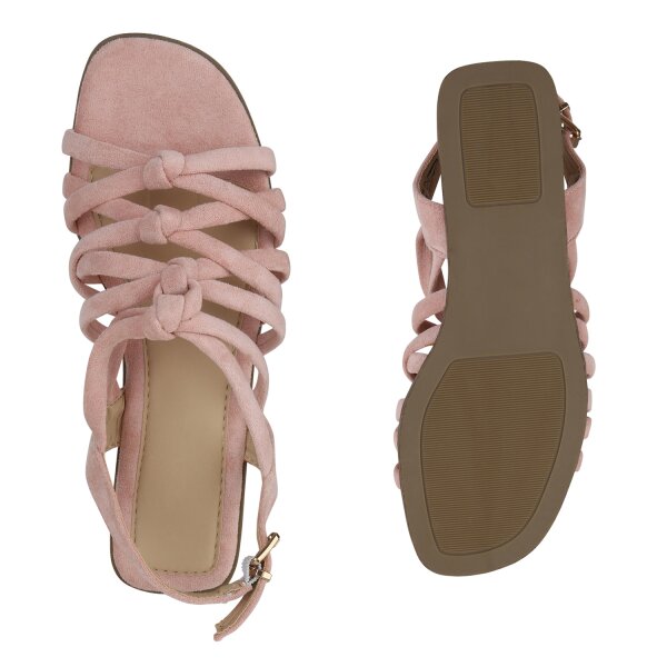 Stiefelparadies Damen Riemchensandalen In Nude