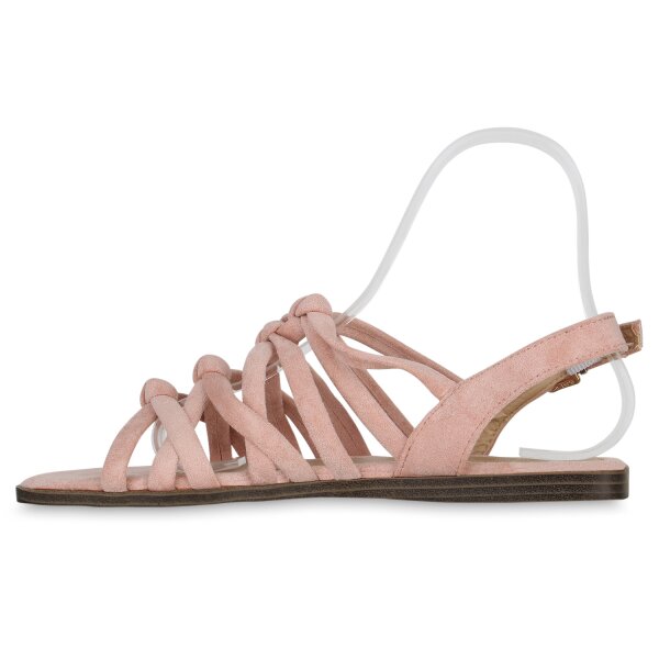 Stiefelparadies Damen Riemchensandalen in Nude