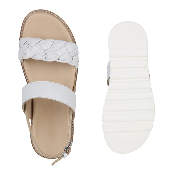 Stiefelparadies Damen Riemchensandalen In Weiss