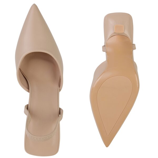 Stiefelparadies Damen Slingpumps In Beige