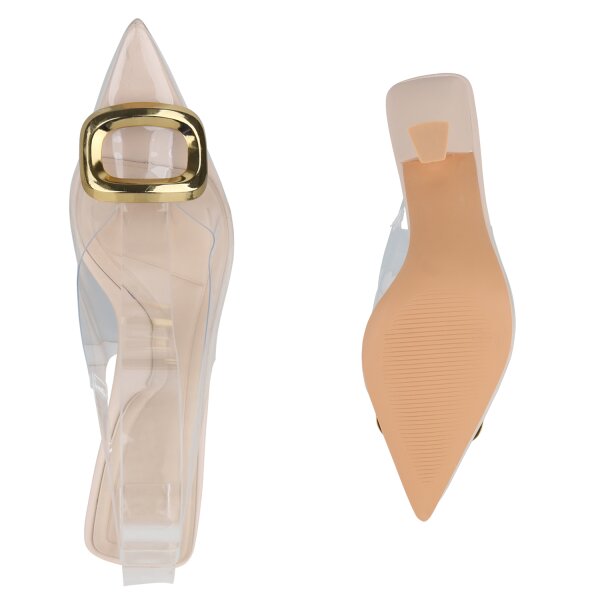 Stiefelparadies Damen Slingpumps In Beige