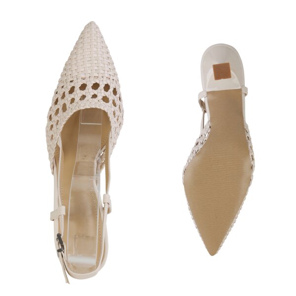 Stiefelparadies Damen Slingpumps In Beige
