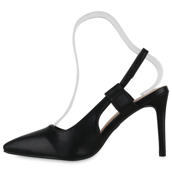 Stiefelparadies Damen Slingpumps in Schwarz