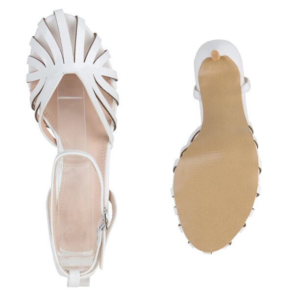 Stiefelparadies Damen Slingpumps In Weiss