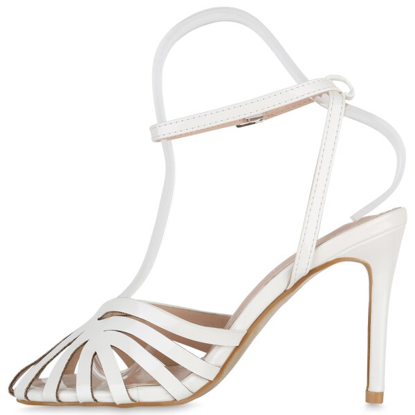 Stiefelparadies Damen Slingpumps in Weiss