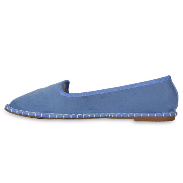 Stiefelparadies Damen Slip Ons in Blau