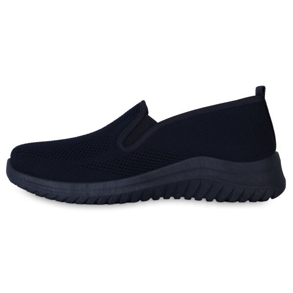 Stiefelparadies Damen Slip Ons in Dunkelblau