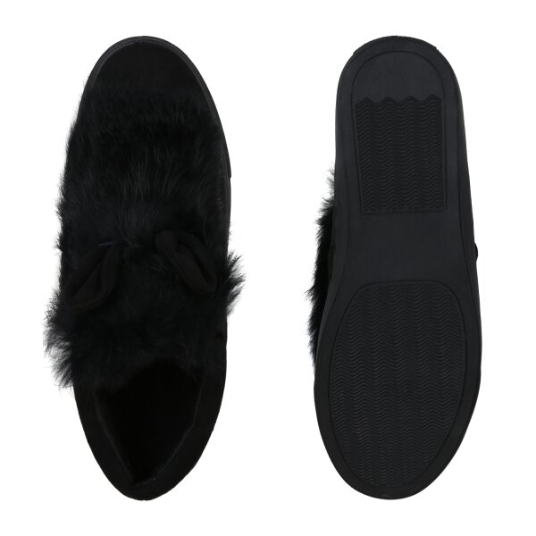 Stiefelparadies Damen Slip Ons In Schwarz