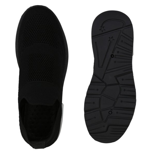 Stiefelparadies Damen Slip Ons in Schwarz