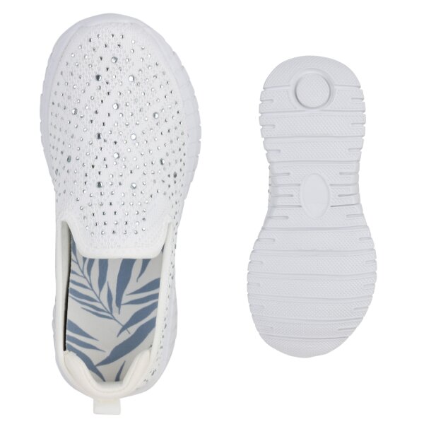 Stiefelparadies Damen Slip Ons In Weiss