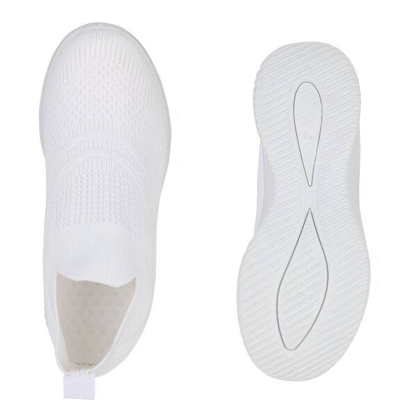 Stiefelparadies Damen Slip Ons In Weiss