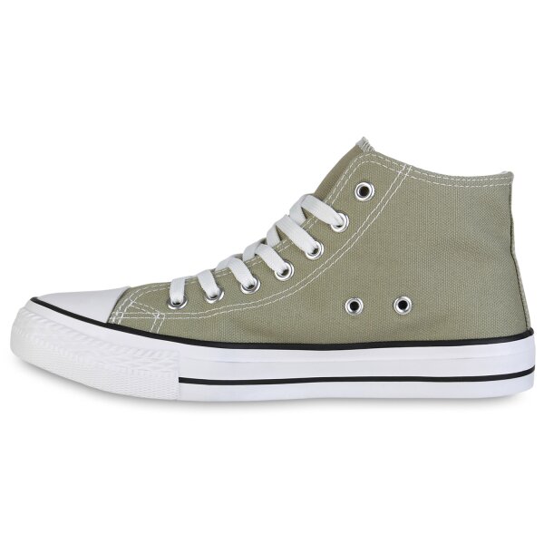 Stiefelparadies Damen Sneaker high in Olivgrün