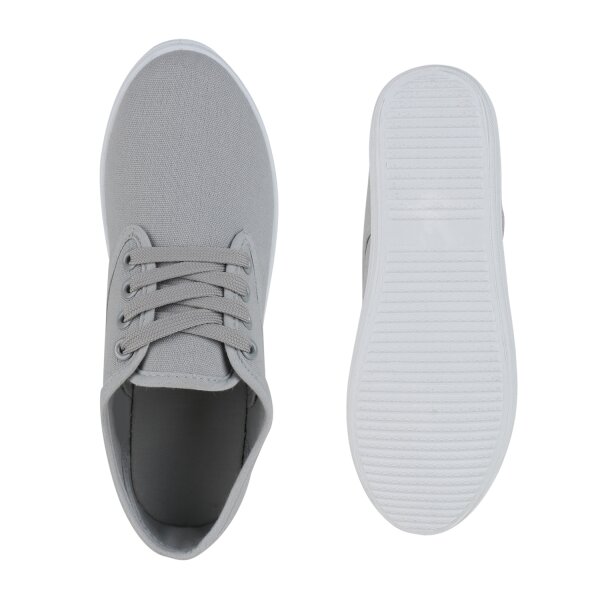 Stiefelparadies Damen Sneaker Low In Grau