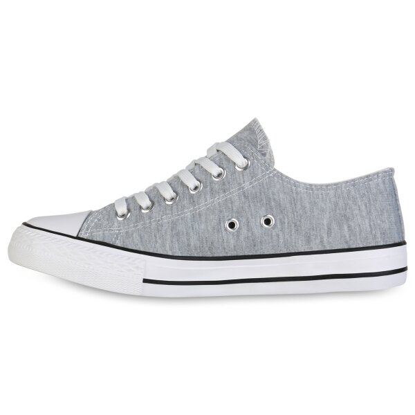 Stiefelparadies Damen Sneaker low in Hellgrau
