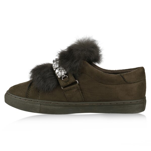 Stiefelparadies Damen Sneaker low in Schwarz