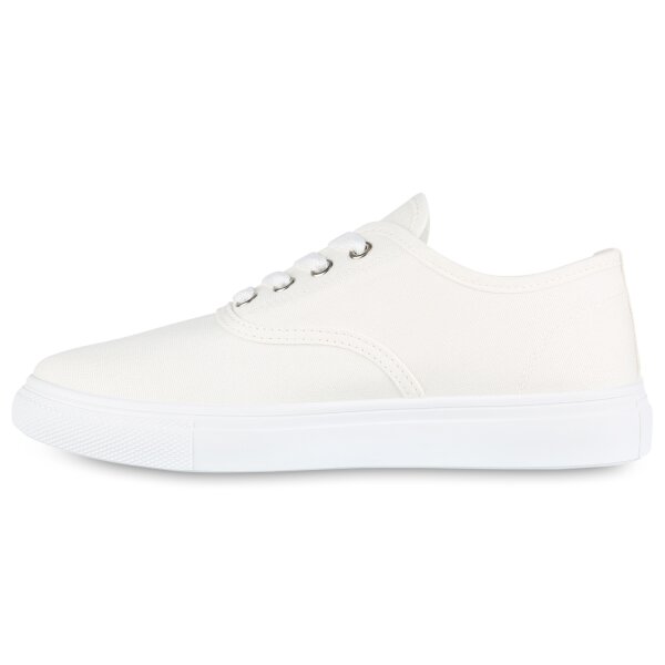 Stiefelparadies Damen Sneaker low in Weiss