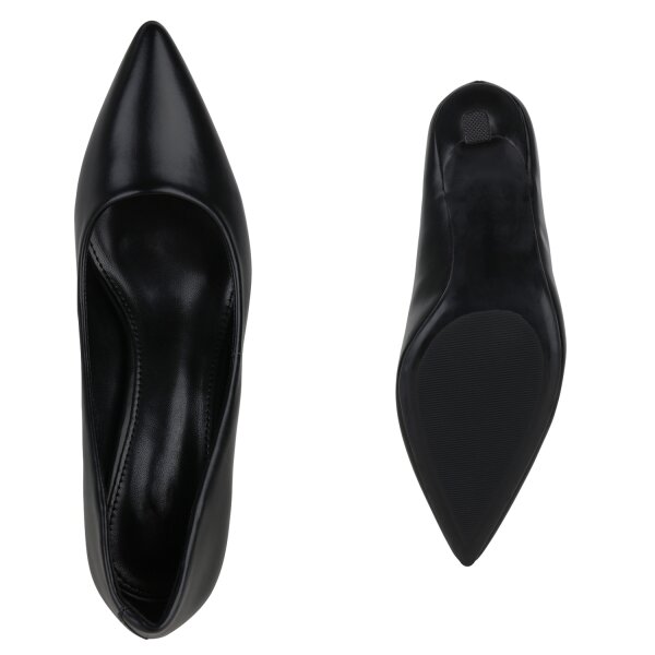 Stiefelparadies Damen Spitze Pumps In Schwarz
