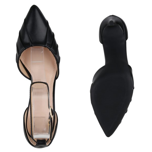 Stiefelparadies Damen Spitze Pumps In Schwarz