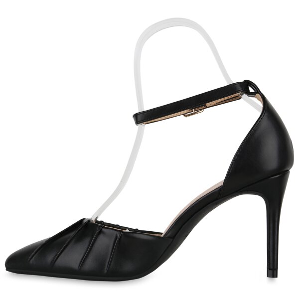 Stiefelparadies Damen Spitze Pumps in Schwarz