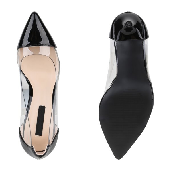 Stiefelparadies Damen Spitze Pumps In Schwarz