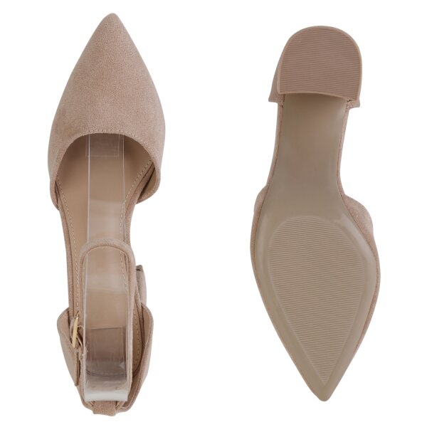 Stiefelparadies Damen Spitze Pumps In Schwarz