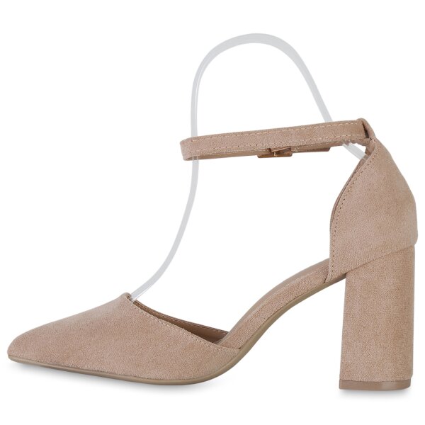 Stiefelparadies Damen Spitze Pumps in Schwarz