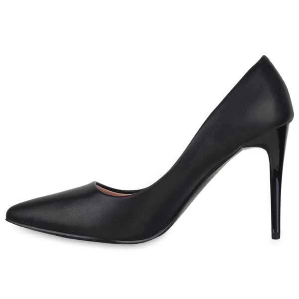 Stiefelparadies Damen Spitze Pumps in Schwarz