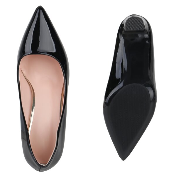 Stiefelparadies Damen Spitze Pumps In Schwarz