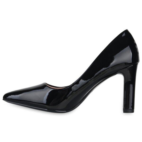 Stiefelparadies Damen Spitze Pumps in Schwarz