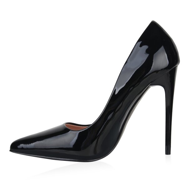 Stiefelparadies Damen Spitze Pumps in Schwarz