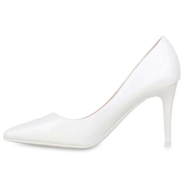 Stiefelparadies Damen Spitze Pumps in Weiss