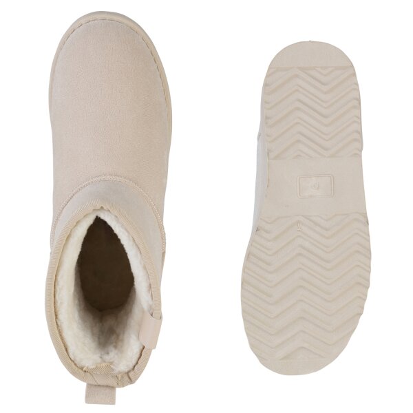 Stiefelparadies Damen Winter Boots In Beige