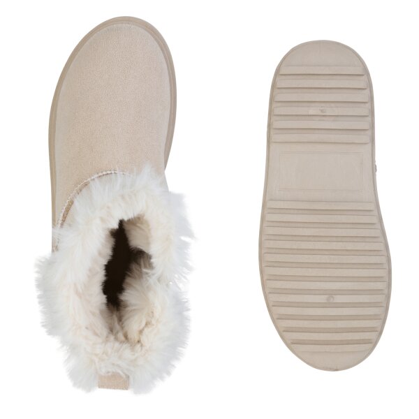Stiefelparadies Damen Winter Boots In Beige