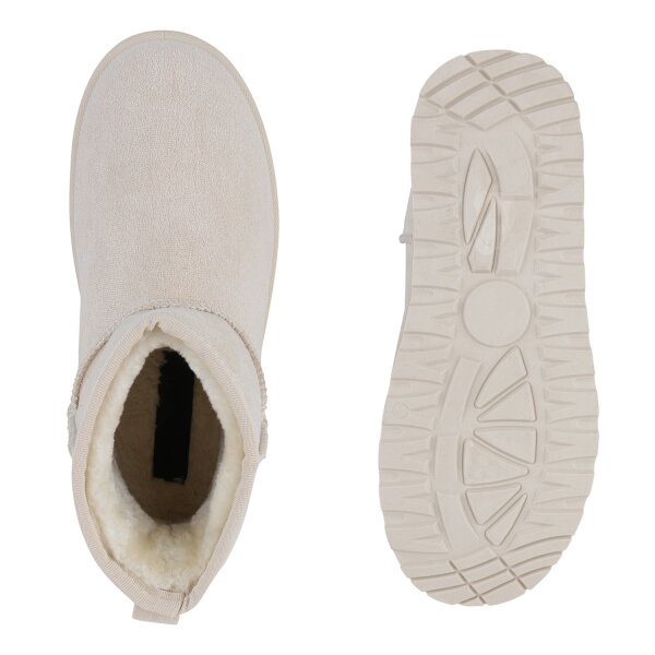 Stiefelparadies Damen Winter Boots In Beige