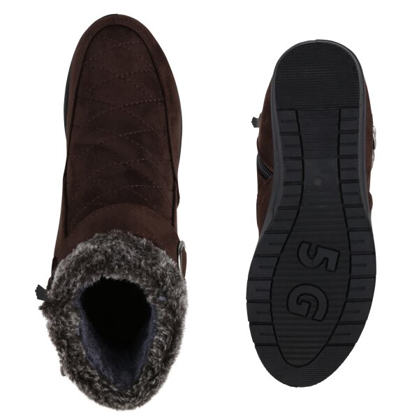 Stiefelparadies Damen Winter Boots In Braun