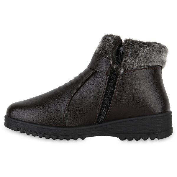 Stiefelparadies Damen Winter Boots in Braun