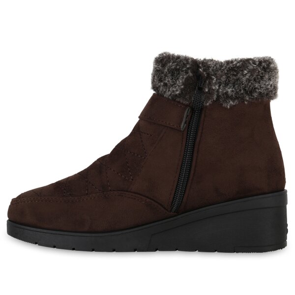 Stiefelparadies Damen Winter Boots in Braun