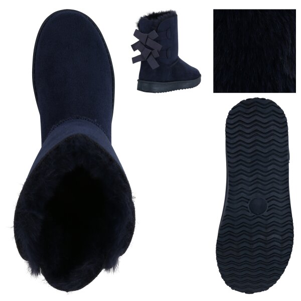 Stiefelparadies Damen Winter Boots In Dunkelblau