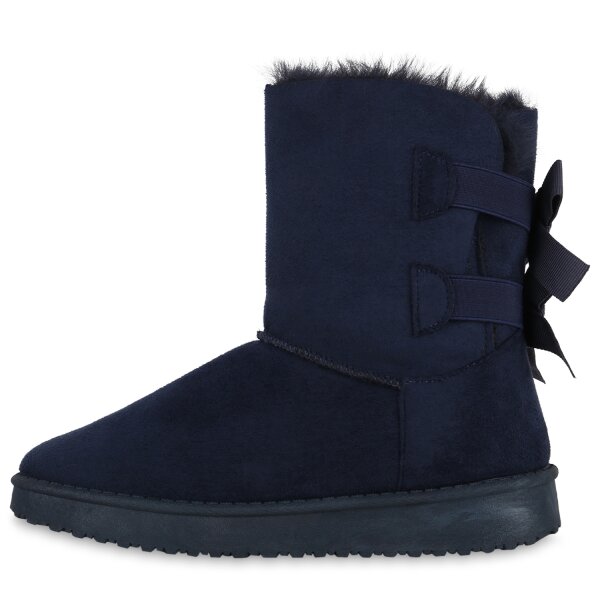 Stiefelparadies Damen Winter Boots in Dunkelblau