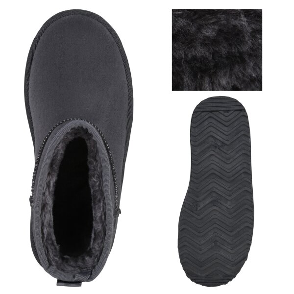 Stiefelparadies Damen Winter Boots In Grau