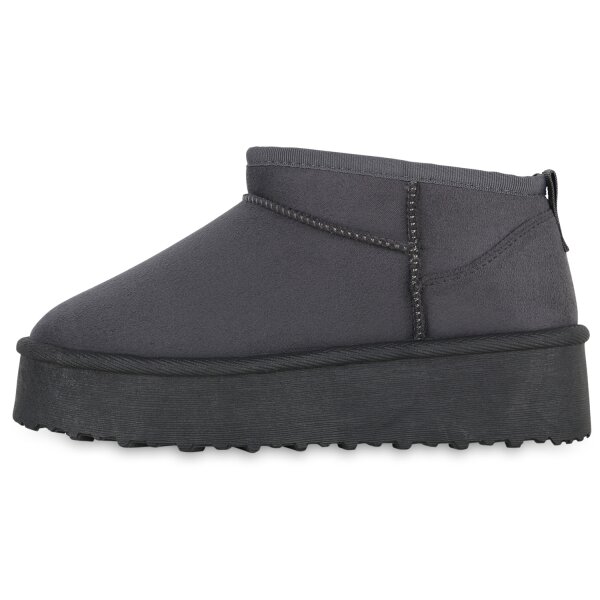 Stiefelparadies Damen Winter Boots in Grau