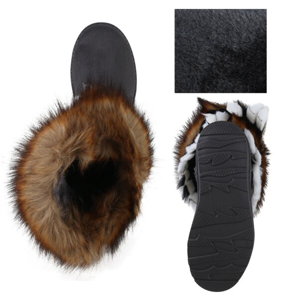 Stiefelparadies Damen Winter Boots In Grau